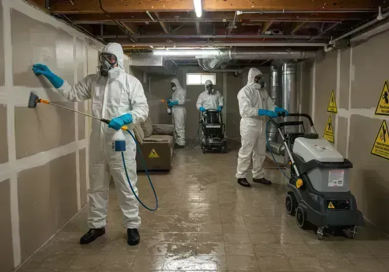 Basement Moisture Removal and Structural Drying process in Polk County, MO